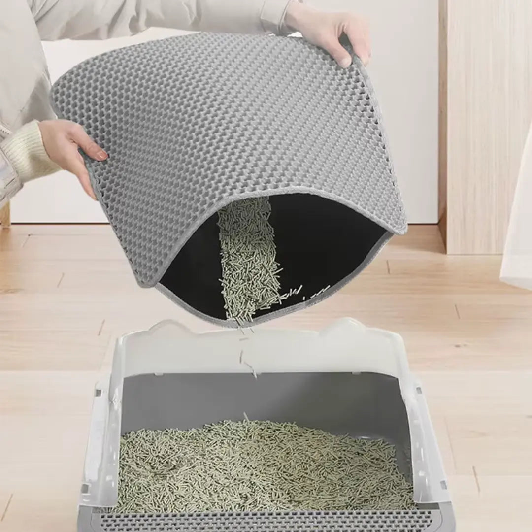 Tappeto per lettiera gatto, trattiene sabbia e protegge pavimenti