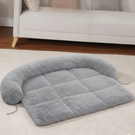 Copridivano per cani con fondo antiscivolo e tessuto morbido grigio