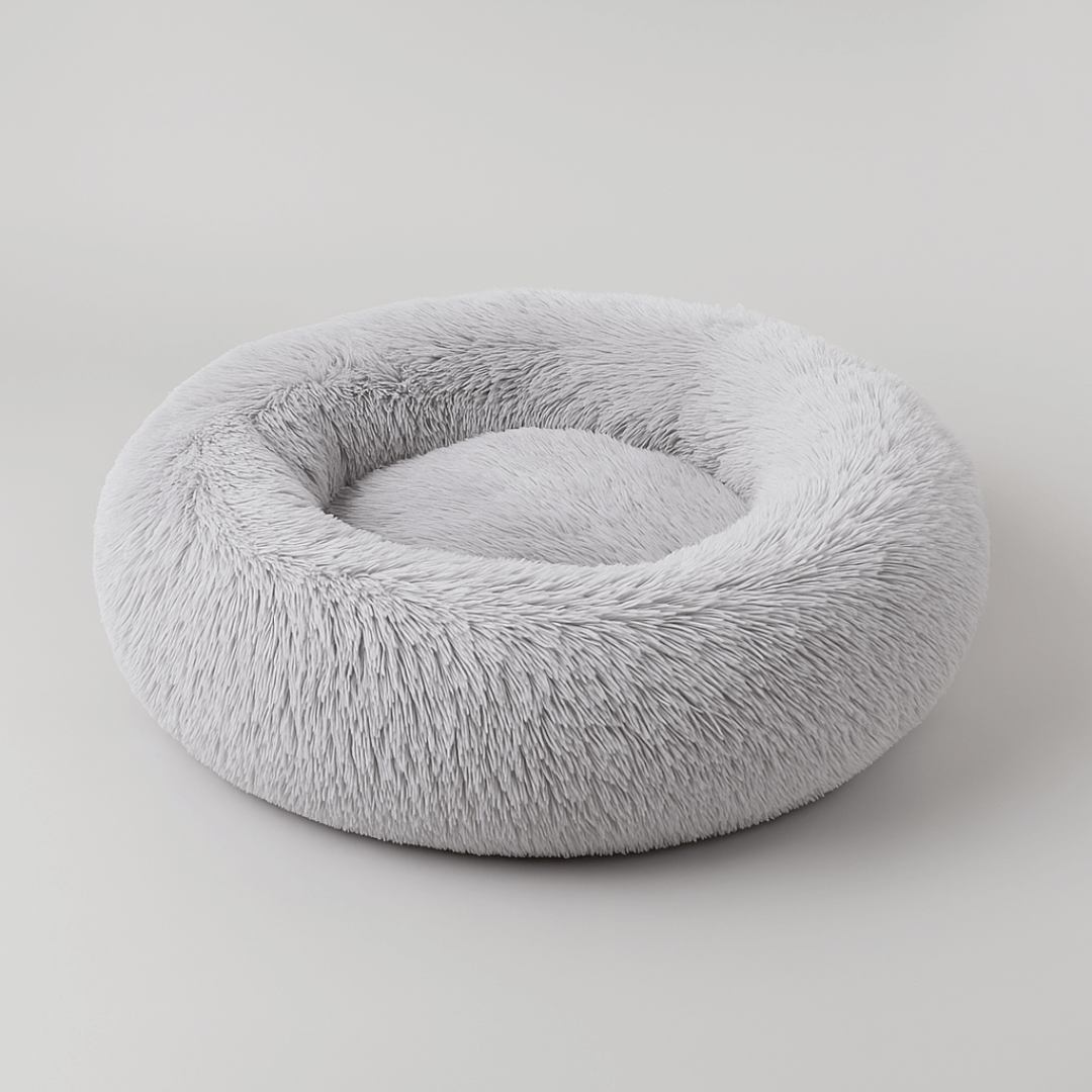 Cuccia cane interno con cuscino imbottito e tessuto traspirante 