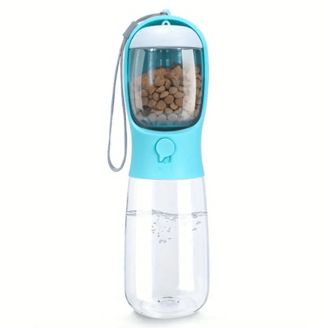 Dispenser acqua cani portatile blu con serbatoio rimovibile