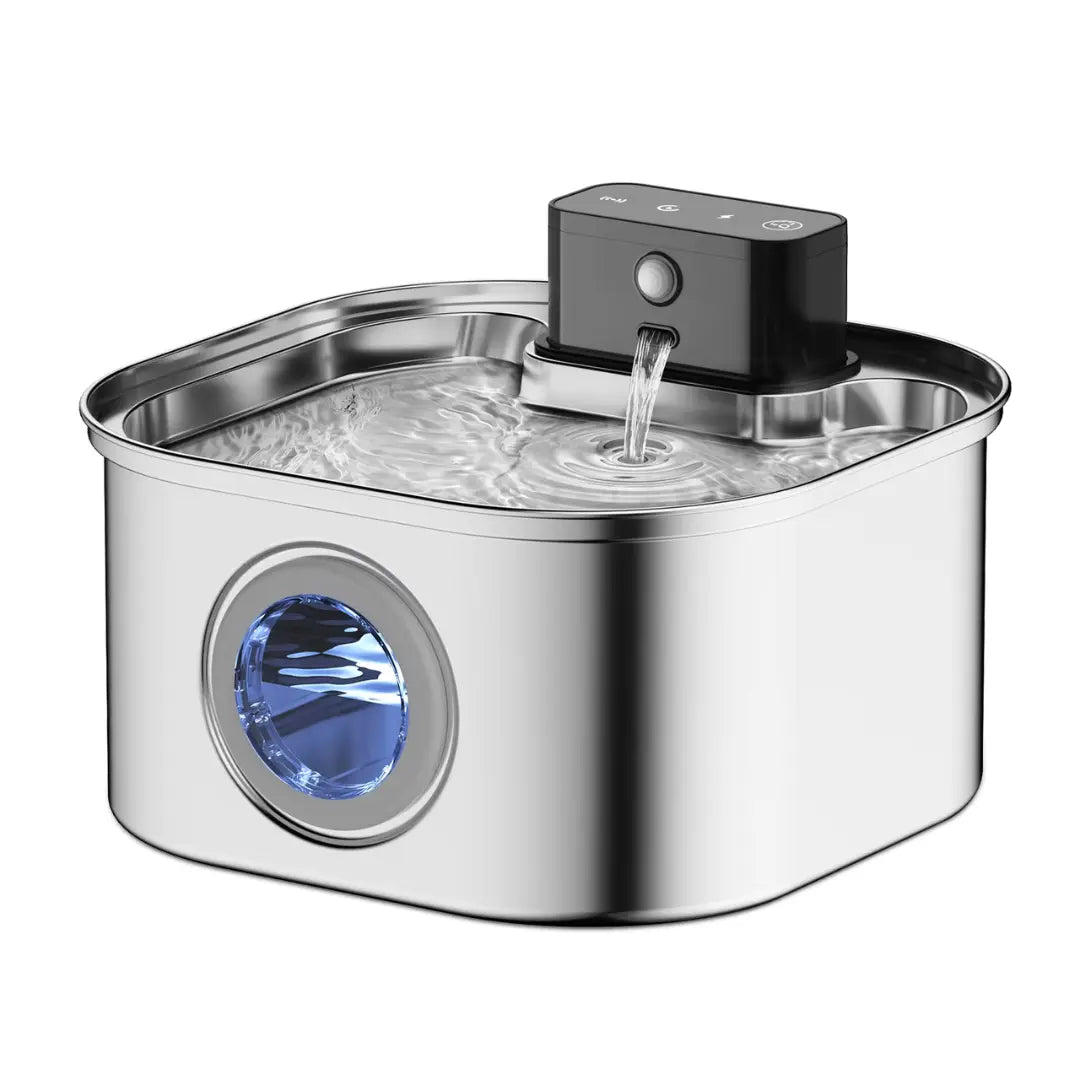Fontanella gatto senza filo in acciaio inox con sistema multi-filtro