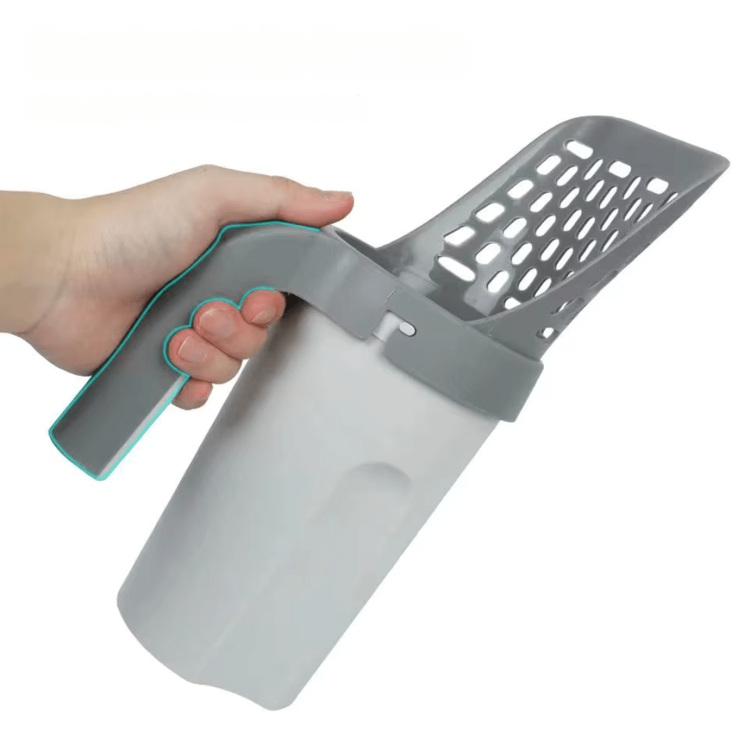 Paletta lettiera gatto ergonomica con manico antiscivolo