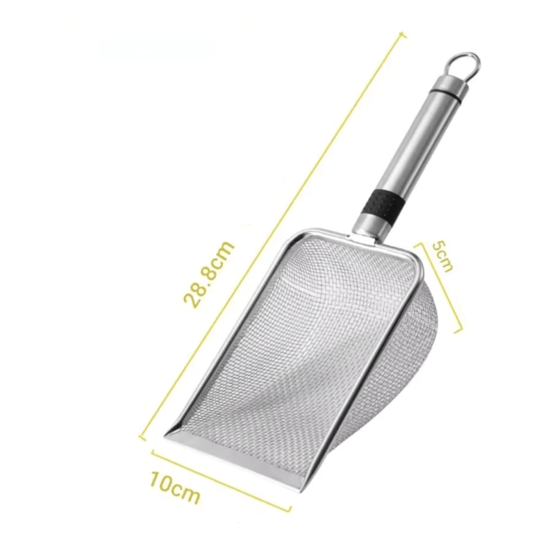 Paletta in metallo resistente per lettiera, ideale per gatti, tartarughe e piccoli animali