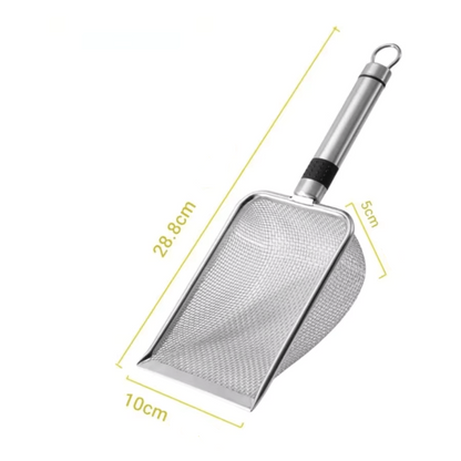 Paletta in metallo resistente per lettiera, ideale per gatti, tartarughe e piccoli animali