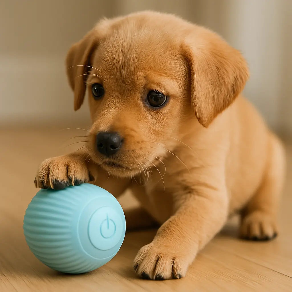 Pallina per cani piccoli e medi con sensore di movimento