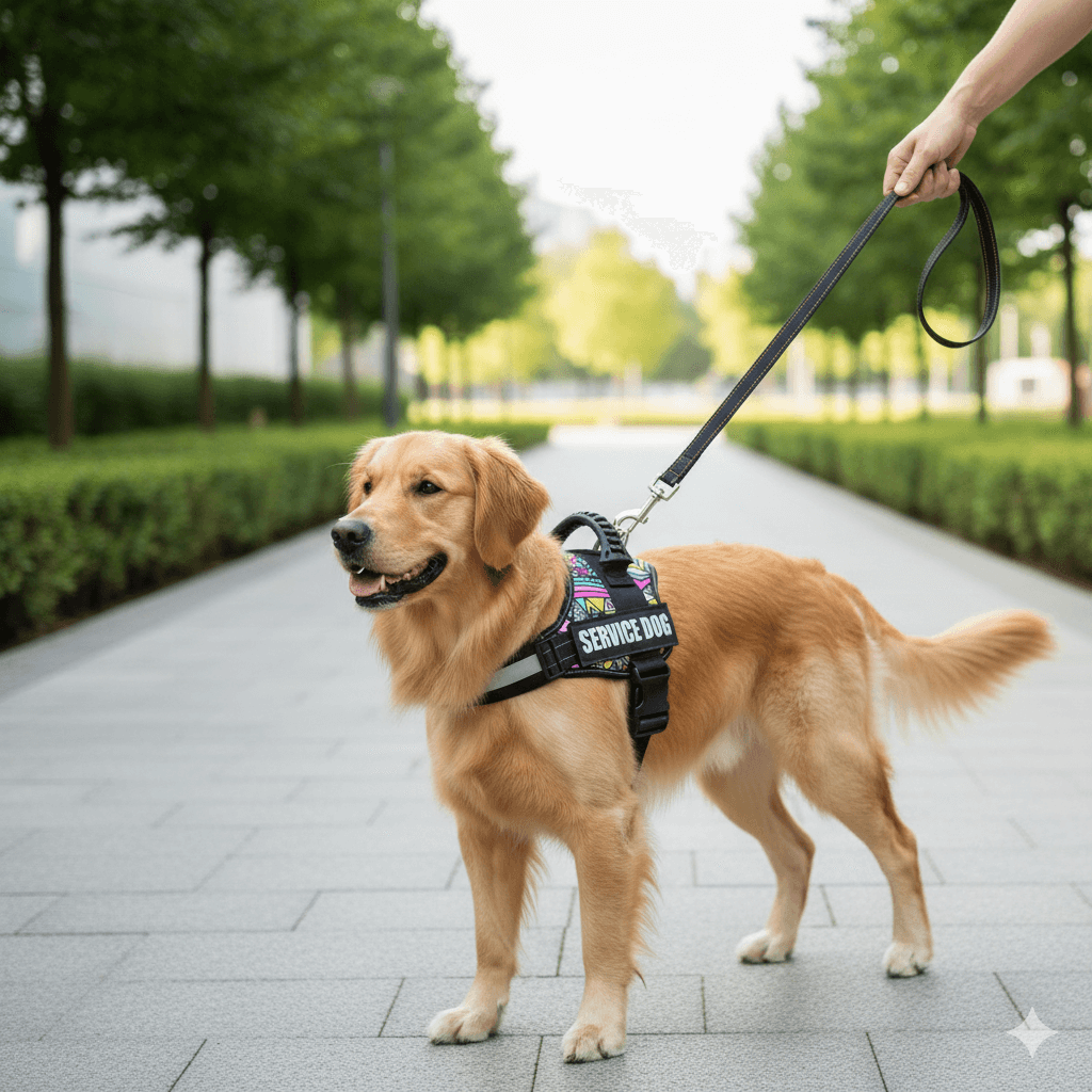 cane che indossa pettorina sicura comodo ergonomica