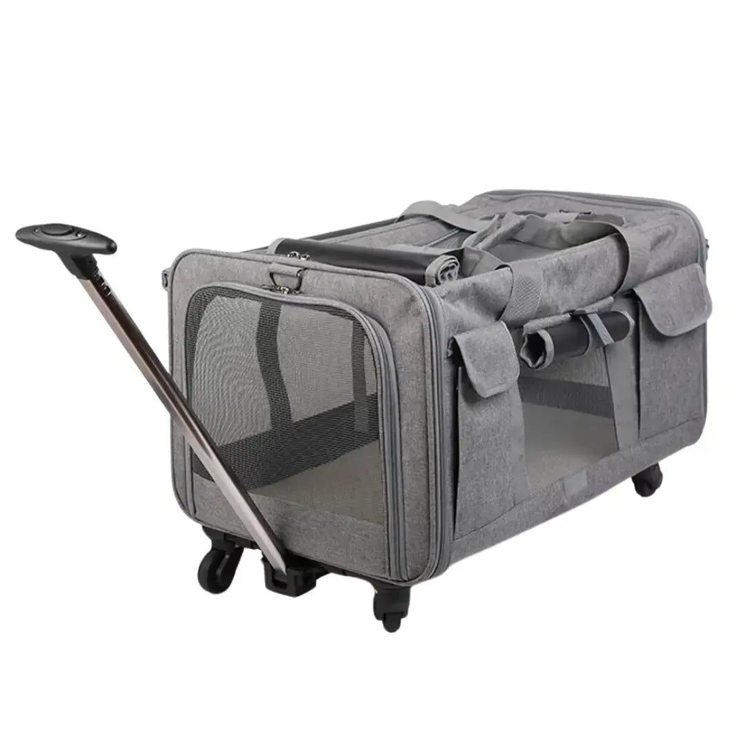 Trasportino per cani e gatti grigio